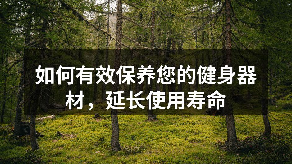 如何有效保养您的健身器材，延长使用寿命